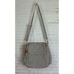 Big Buddha Tan Leather Crossbody Purse Handbag